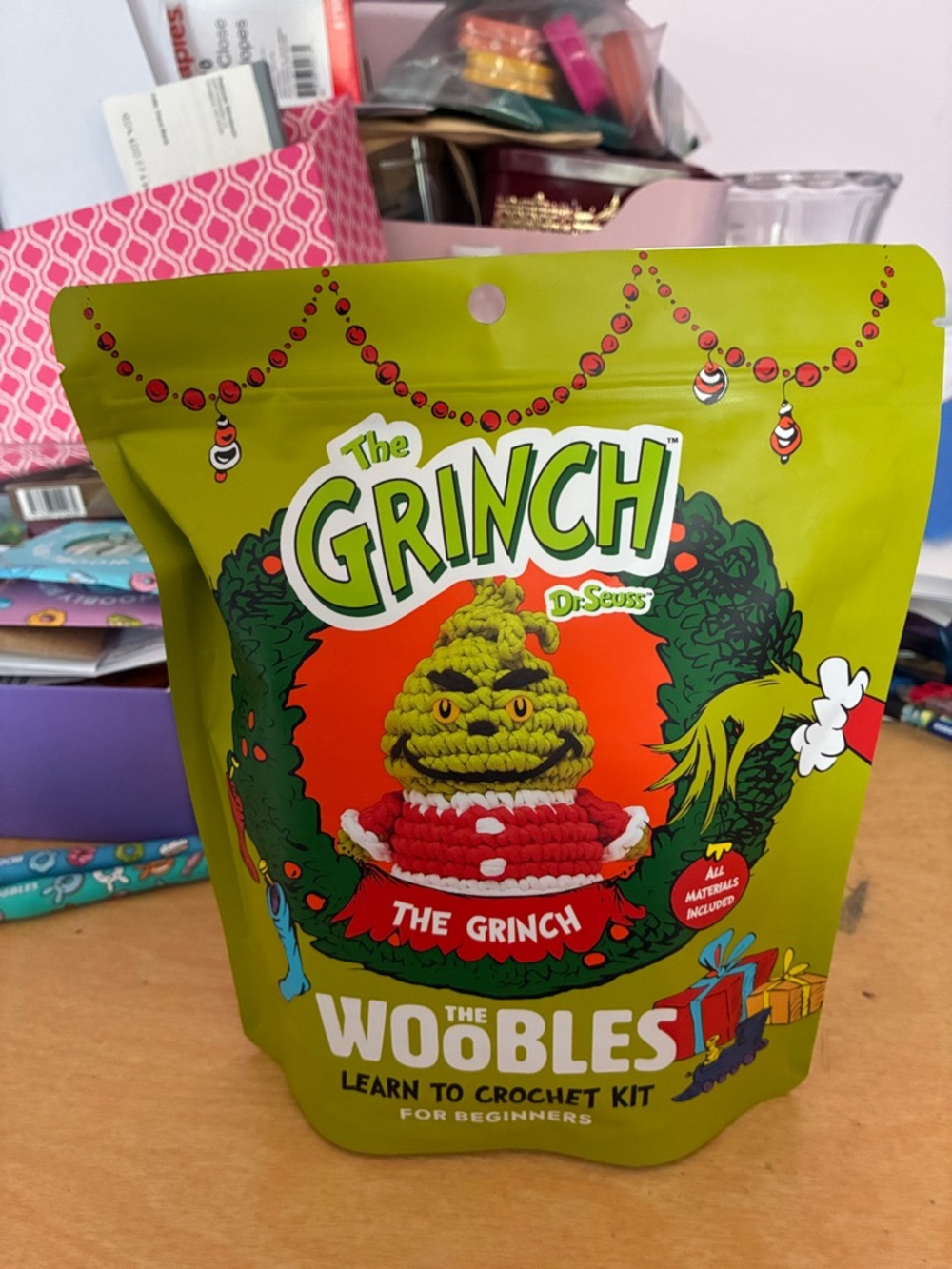 Dr. Seuss The Grinch Crochet Kit -Woobles sold out online